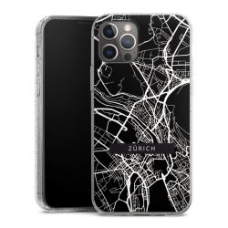 Silikon Glitter Case transparent-silber