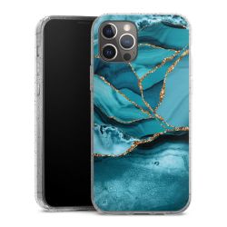 Silikon Glitter Case transparent-silber