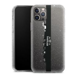 Silikon Glitter Case transparent-silber