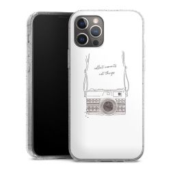 Silikon Glitter Case transparent-silber