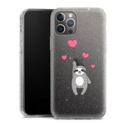 Silikon Glitter Case transparent-silber