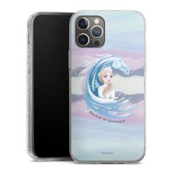 Silikon Glitter Case transparent-silber