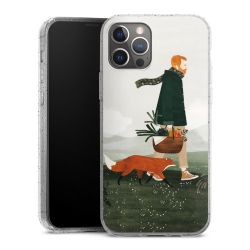 Silikon Glitter Case transparent-silber