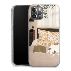 Silikon Glitter Case transparent-silber