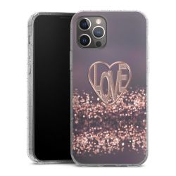 Silikon Glitter Case transparent-silber