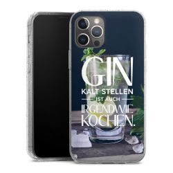 Silikon Glitter Case transparent-silber