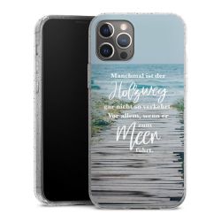 Silikon Glitter Case transparent-silber