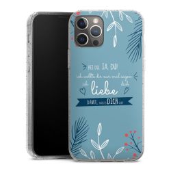 Silikon Glitter Case transparent-silber