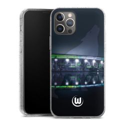 Silikon Glitter Case transparent-silber