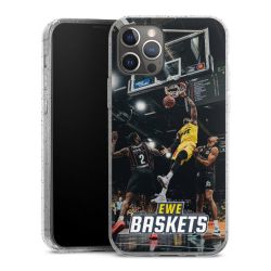 Silikon Glitter Case transparent-silber