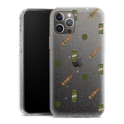 Silicone Glitter Case silver glitter