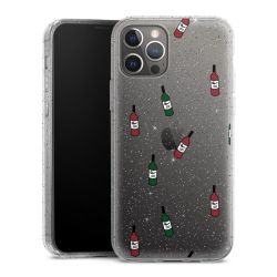 Silicone Glitter Case silver glitter