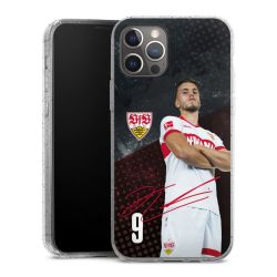 Silikon Glitter Case transparent-silber