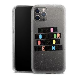 Silikon Glitter Case transparent-silber