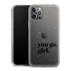 Silikon Glitter Case transparent-silber