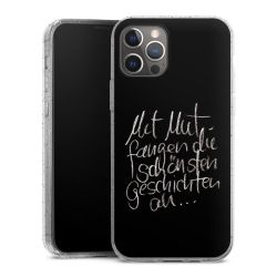 Silikon Glitter Case transparent-silber