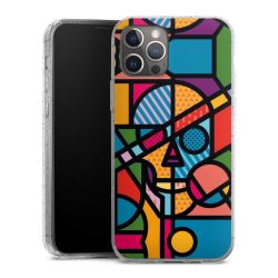 Silikon Glitter Case transparent-silber