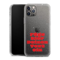 Silikon Glitter Case transparent-silber