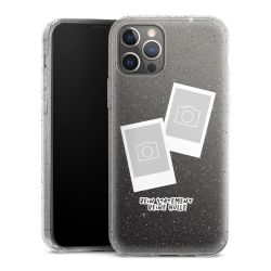 Silikon Glitter Case transparent-silber