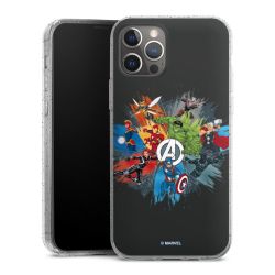 Silikon Glitter Case transparent-silber