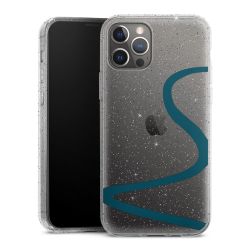 Silikon Glitter Case transparent-silber