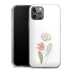 Silikon Glitter Case transparent-silber