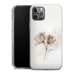 Silikon Glitter Case transparent-silber