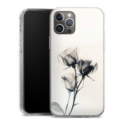 Silikon Glitter Case transparent-silber