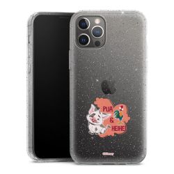 Silikon Glitter Case transparent-silber