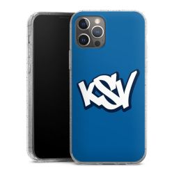 Silikon Glitter Case transparent-silber