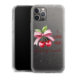 Silikon Glitter Case transparent-silber