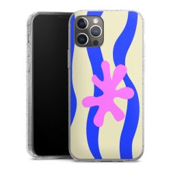 Silikon Glitter Case transparent-silber