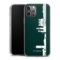 Silikon Glitter Case transparent-silber