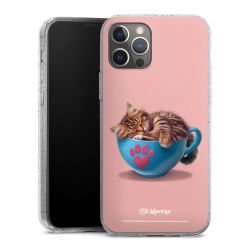 Silikon Glitter Case transparent-silber