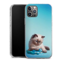 Silikon Glitter Case transparent-silber