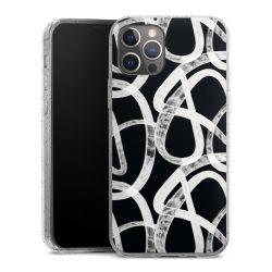 Silikon Glitter Case transparent-silber