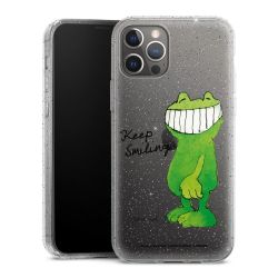 Silikon Glitter Case transparent-silber