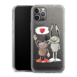 Silikon Glitter Case transparent-silber