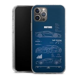 Silikon Glitter Case transparent-silber