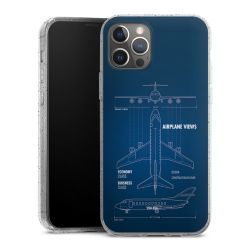 Silikon Glitter Case transparent-silber