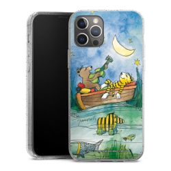 Silikon Glitter Case transparent-silber