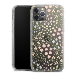 Silikon Glitter Case transparent-silber