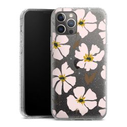 Silikon Glitter Case transparent-silber