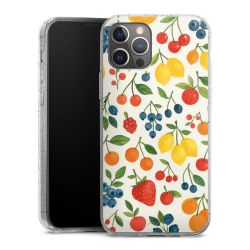 Silikon Glitter Case transparent-silber