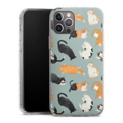 Silikon Glitter Case transparent-silber