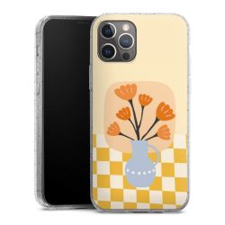 Silikon Glitter Case transparent-silber