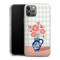 Silikon Glitter Case transparent-silber