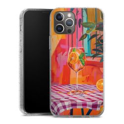 Silikon Glitter Case transparent-silber