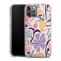 Silikon Glitter Case transparent-silber