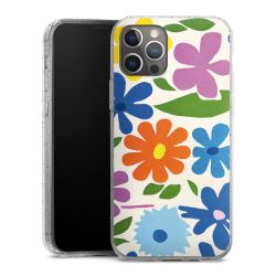 Silikon Glitter Case transparent-silber